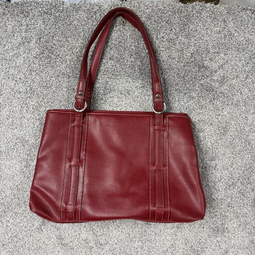 Vintage Y2K Tommy Hilfiger Tote Purse Medium Faux Leather Shoulder Purse Handbag